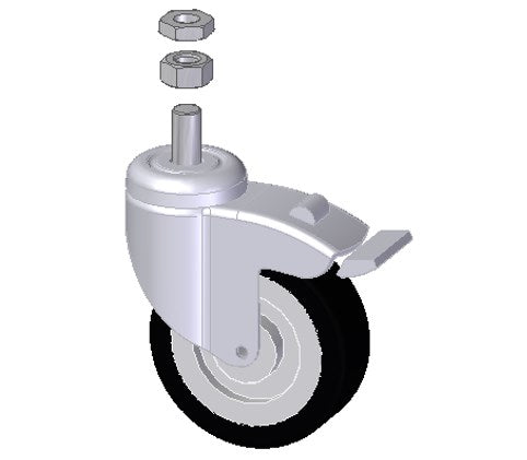 ROLLE MIT BREMSE PODIUM FARBE